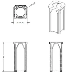 22 Gallon Brown Granite Square Trash Receptacle, Bug Barrier Lid 9 22 Gallon Brown Granite Square Trash Receptacle, Bug Barrier Lid -LOUS Supplies Shop 56be80 1