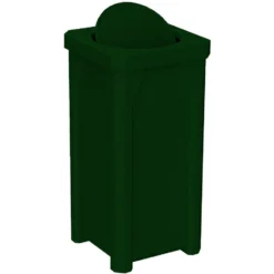 22 Gallon Green Granite Square Trash Receptacle, Bug Barrier Lid