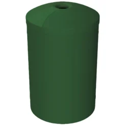 55 Gallon Green Recycling Receptacle, Mushroom Top 4" Opening