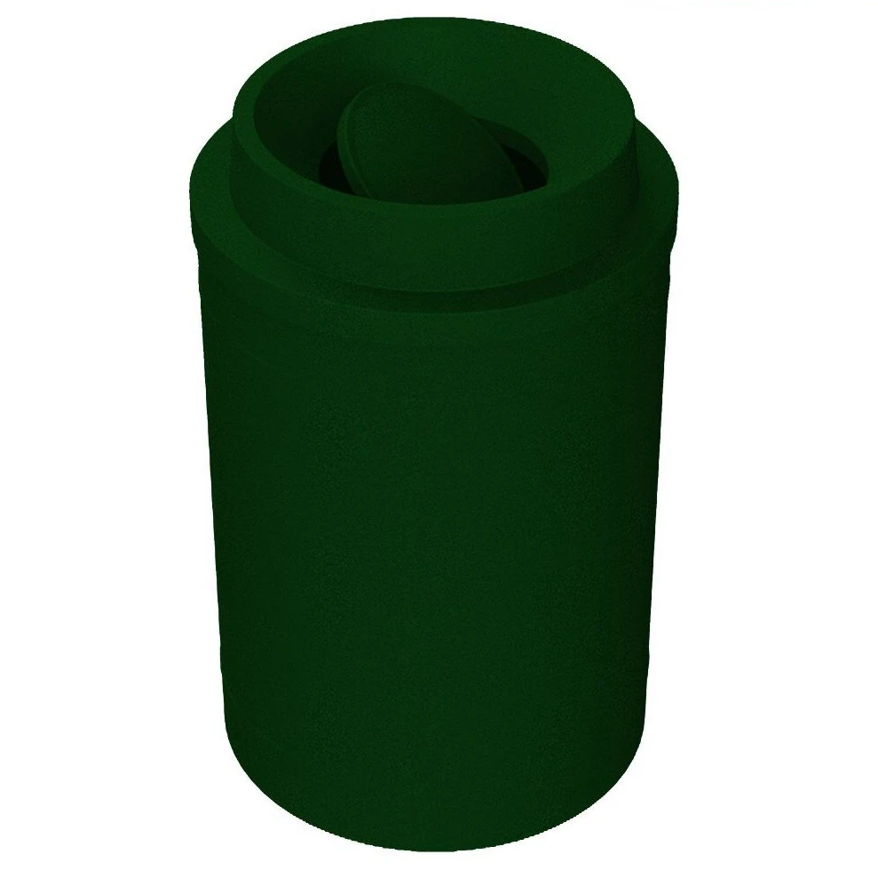 55 Gallon Green Granite Trash Receptacle, Funnel Top Bug Barrier Lid 1 55 Gallon Green Granite Trash Receptacle, Funnel Top Bug Barrier Lid