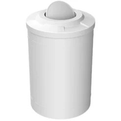 55 Gallon White Trash Receptacle, Flat Top Bug Barrier Lid
