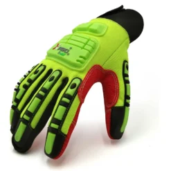 Neon Green Armortex Anti-Impact Oilfield Work Gloves W/Neoprene Cuff, Cut Resistant -LOUS Supplies Shop 77wg34 3