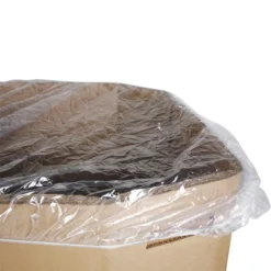 65" X 65" LDPE Clear Elastic Bound Cover For Gaylord, 4 Mil