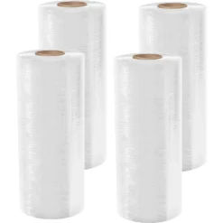 70 Gauge - 12" X 1500' Clear Cast Stretch Wrap Film, 4/pk