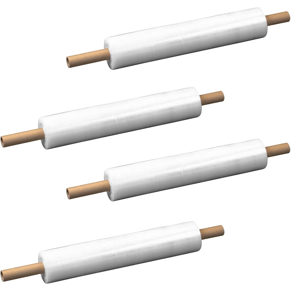 80 Gauge - 30" X 1000' Clear Extended Core Cast Stretch Wrap Film, 4/pk 1 80 Gauge - 30" X 1000' Clear Extended Core Cast Stretch Wrap Film, 4/pk