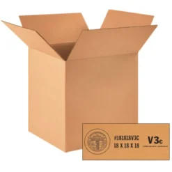 18" X 18" X 18" Cubed Corrugated Box, Single Wall, 350#/V3c