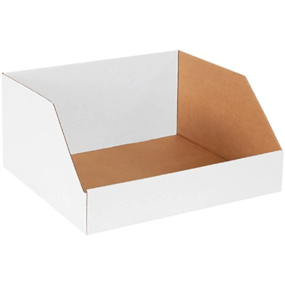 20" X 18" X 10" White Corrugated Open Top Bin Box 1 20" X 18" X 10" White Corrugated Open Top Bin Box