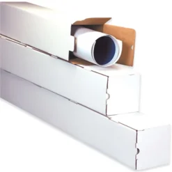 5" X 5" X 37" White Square Mailing Tube