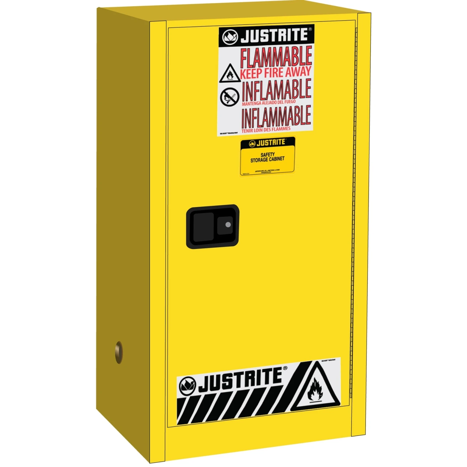 Sure-Grip® EX Combustibles Paint & Ink Safety Cabinet, 20 Gallon, S/C Door, Yellow 1 Sure-Grip® EX Combustibles Paint & Ink Safety Cabinet, 20 Gallon, S/C Door, Yellow