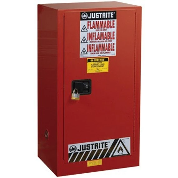 Sure-Grip® EX Combustibles Paint & Ink Safety Cabinet, 20 Gallon, S/C Door, Red 1 Sure-Grip® EX Combustibles Paint & Ink Safety Cabinet, 20 Gallon, S/C Door, Red