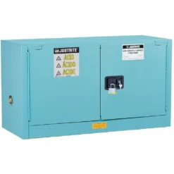 Sure-Grip® EX Piggyback Corrosives/Acid Safety Cabinet, 17 Gallon, M/C Doors, Blue