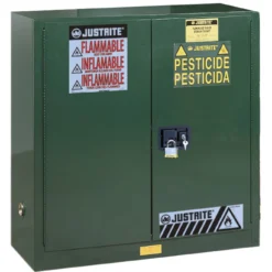 Sure-Grip® EX Pesticides Safety Cabinet, 30 Gallon, S/C Doors, Green