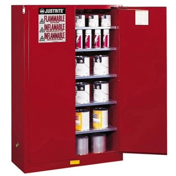 Sure-Grip® EX Combustibles Paint & Ink Safety Cabinet, 60 Gallon, M/C Doors, Red 1 Sure-Grip® EX Combustibles Paint & Ink Safety Cabinet, 60 Gallon, M/C Doors, Red