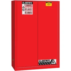 Sure-Grip® EX Flammable Safety Cabinet, 45 Gallon, Bi-Fold S/C Doors, Red