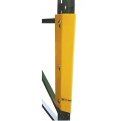 24"H Yellow Steel Bolt On Post Protector W/3 Bolt Holes