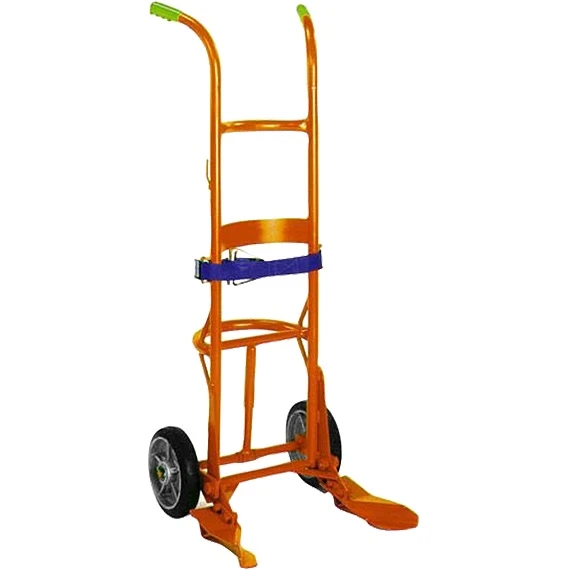 Wesco Heavy Duty Drum Truck, 10" Molden Rubber Wheels (for Poly Overpack Drums)