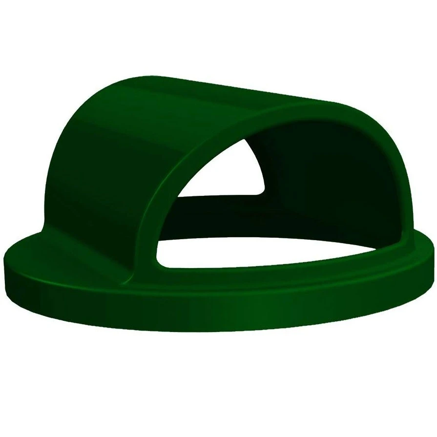 55 Gallon Drum Green Plastic 2-Way Open Trash Receptacle Lid 1 55 Gallon Drum Green Plastic 2-Way Open Trash Receptacle Lid