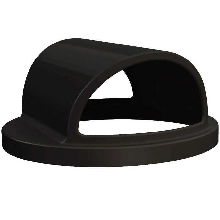 55 Gallon Drum Black Plastic 2-Way Open Trash Receptacle Lid 1 55 Gallon Drum Black Plastic 2-Way Open Trash Receptacle Lid