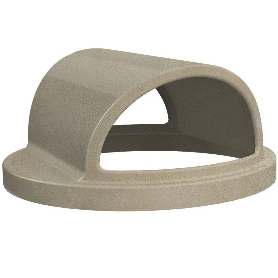 55 Gallon Drum Beige Granite Plastic 2-Way Open Trash Receptacle Lid 1 55 Gallon Drum Beige Granite Plastic 2-Way Open Trash Receptacle Lid