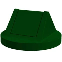 55 Gallon Drum Green Plastic Swing Top Trash Receptacle Lid