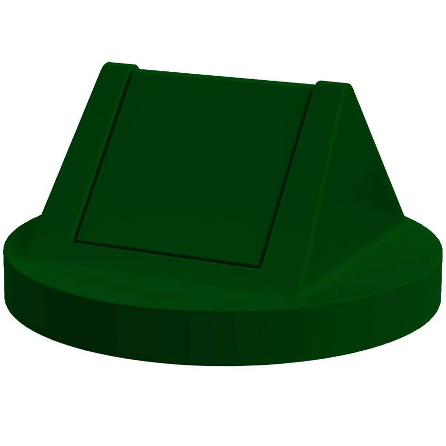 55 Gallon Drum Green Plastic Swing Top Trash Receptacle Lid 1 55 Gallon Drum Green Plastic Swing Top Trash Receptacle Lid