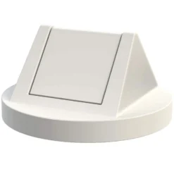 55 Gallon Drum White Plastic Swing Top Trash Receptacle Lid