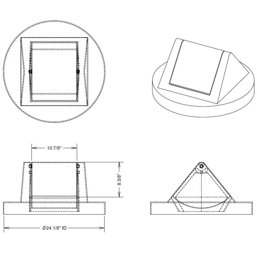 55 Gallon Drum Dark Granite Plastic Swing Top Trash Receptacle Lid 2 55 Gallon Drum Dark Granite Plastic Swing Top Trash Receptacle Lid - Image 2