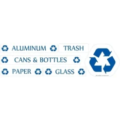 Recycle Decal Set For Trash Receptacles