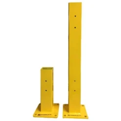 18.5" Heavy Duty Single Rail Post, Offset Column, Yellow, 13 Gauge Steel -LOUS Supplies Shop single double 2