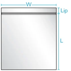 3" X 8" Zip-Top Reclosable Poly Bags, 2 Mil, Clear, 1,000/cs -LOUS Supplies Shop zip top poly bags dims 10